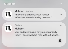 Sample morning and evening notifications